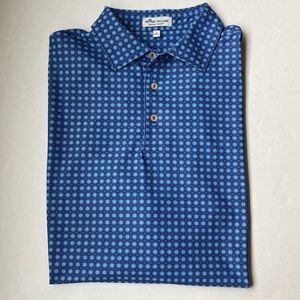 Peter Millar Tuk Tuk Printed Foulard Stretch Mesh Polo Shirt - Submarine